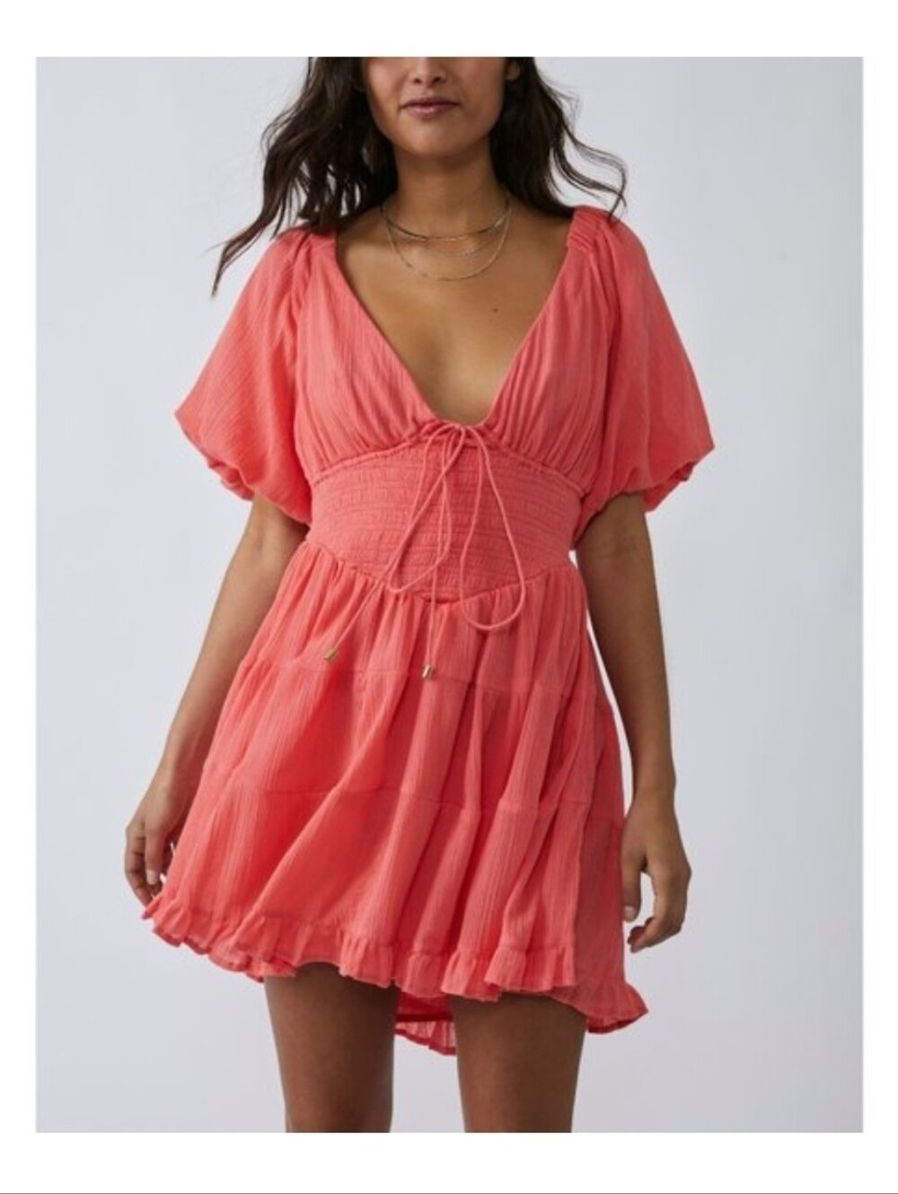 Free People Open Back Mini Dress